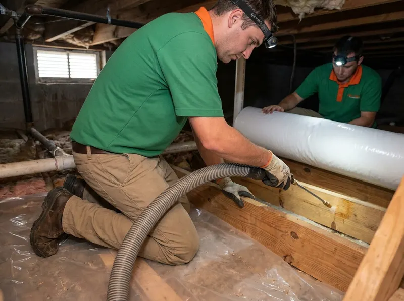 Crawlspace Pest and Moisture Barrier Decontamination in Knoxville, TN